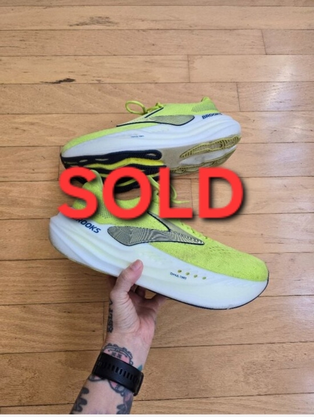 Brooks | Glycerin Max 'Lime Navy White' max cushion sneakers | MENS 13